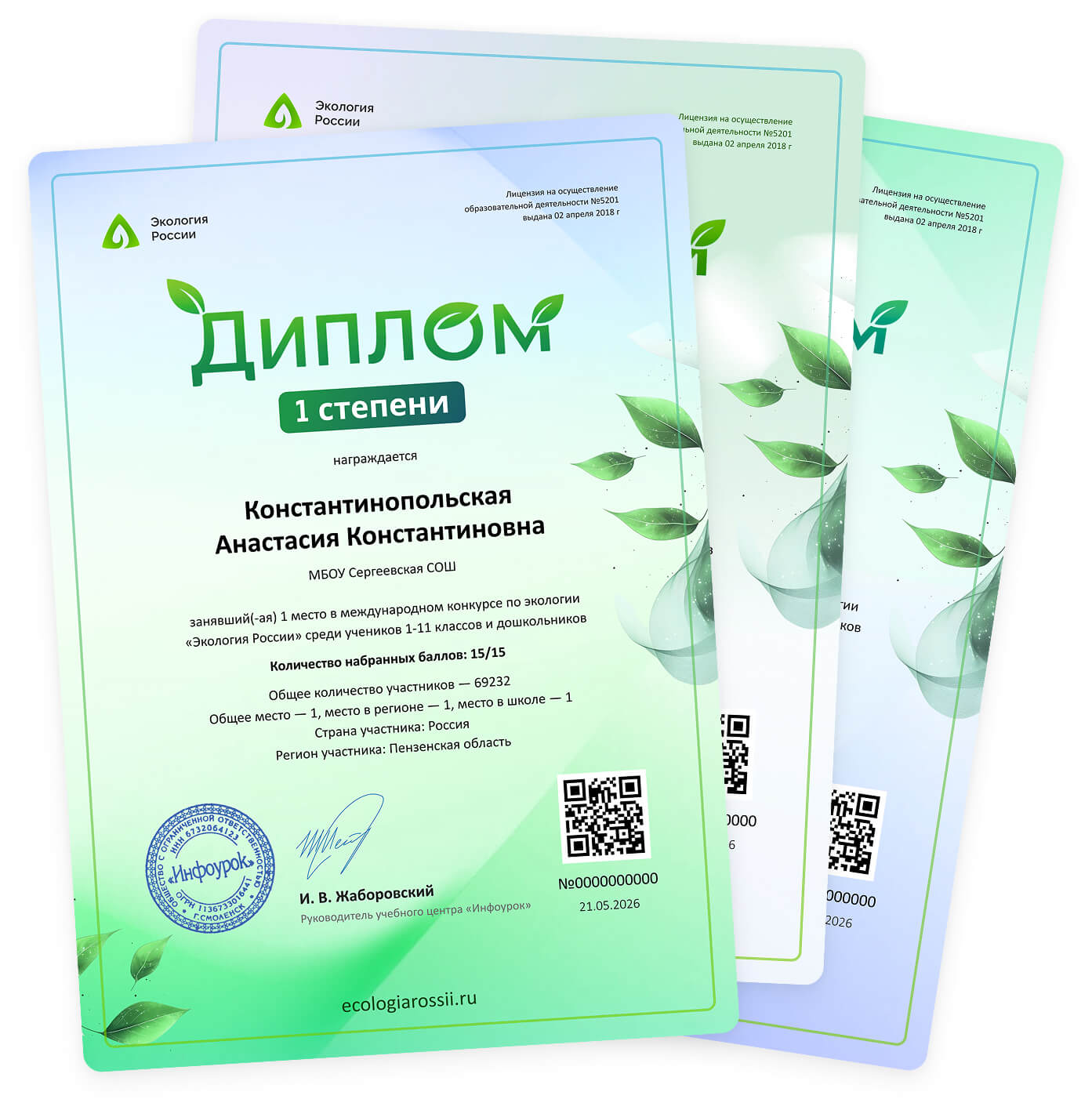 Дипломы победителям 1, 2 и&nbsp;3 степени